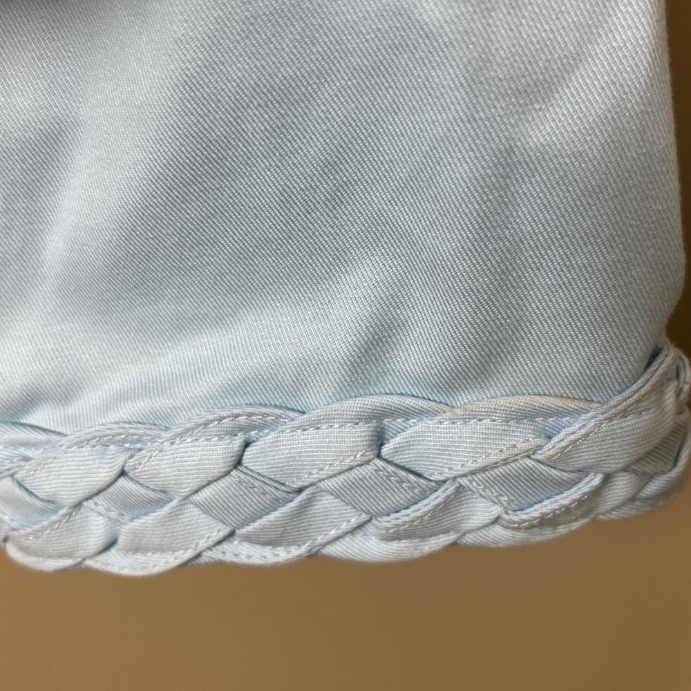 Ming Wang Womens Light Blue Braided Trim‎ Open Front Jacket Size L Professional - Picture 10 of 12
